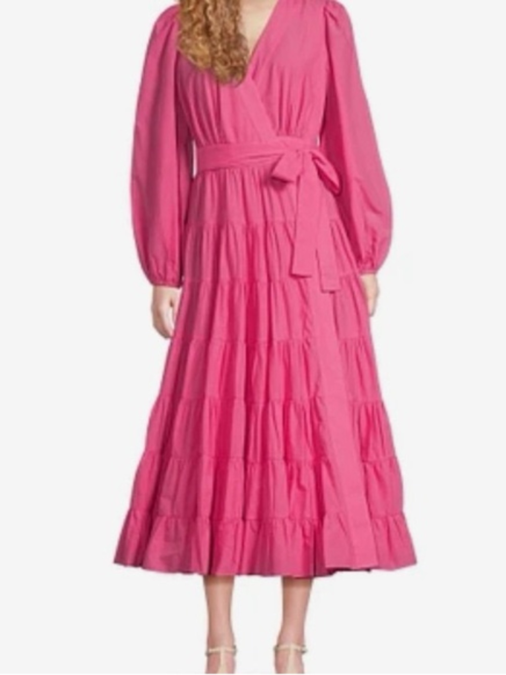 Gibson & Latimer • Poplin V Neck Wrap Dress